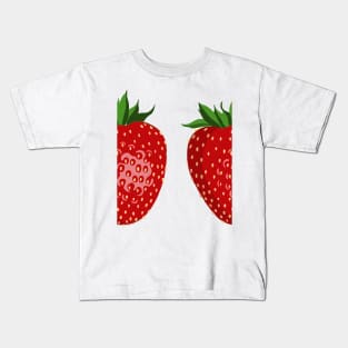Strawberry pop art comic style shared Kids T-Shirt